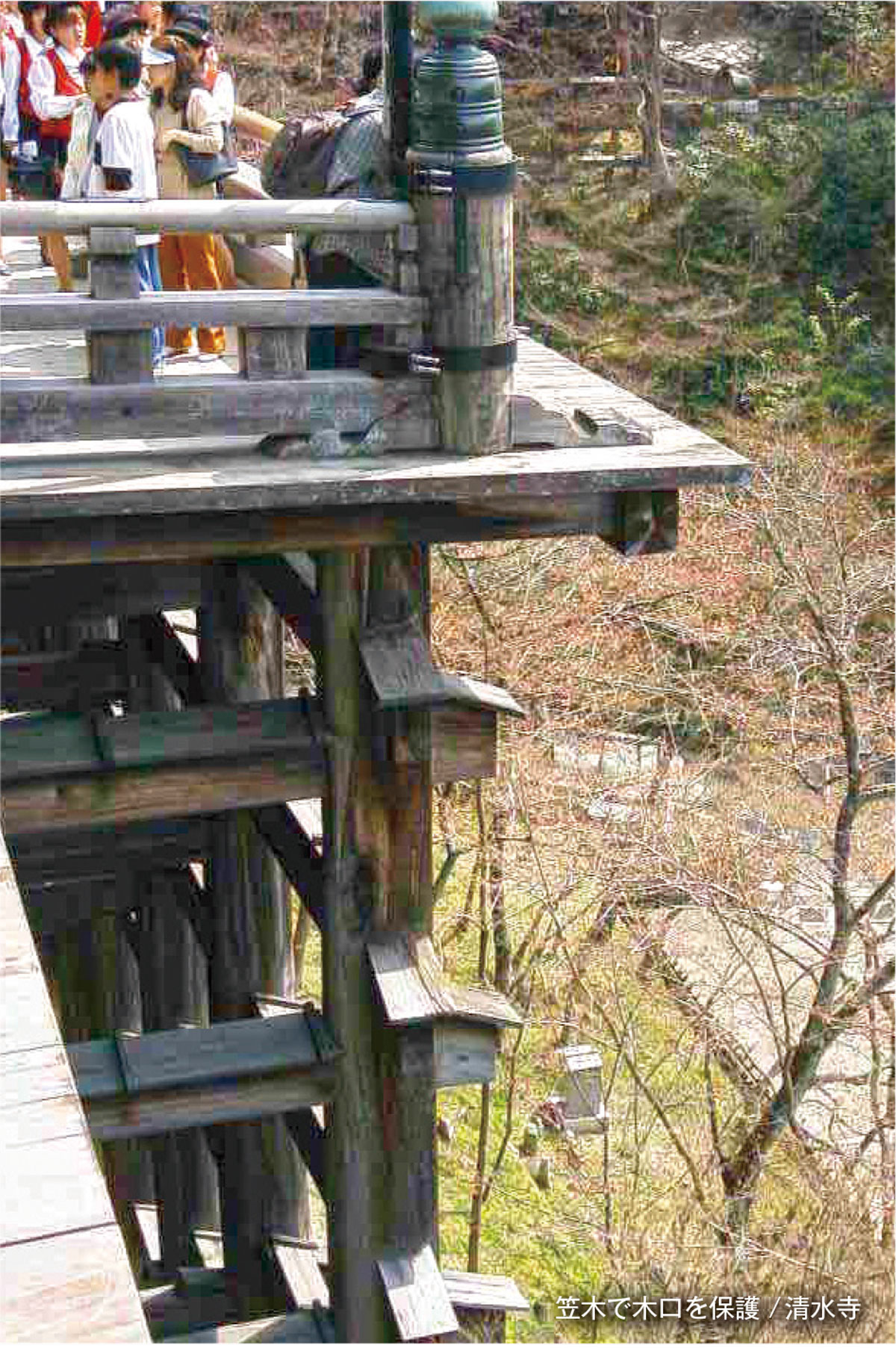 笠木で木口を保護 /清水寺：イメージ
